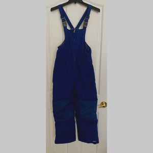 Lands End Kids Navy Squall Waterproof Iron Knee Bibs - 12
